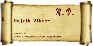 Majzik Viktor névjegykártya